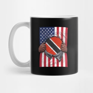 Trinidad And Tobago Flag American Flag Ripped - Gift for Trinidadian And Tobagoan From Trinidad And Tobago Mug